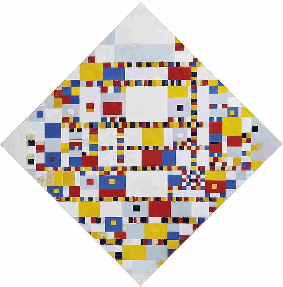 mondrian boogie woogie Art A4 Photo Print