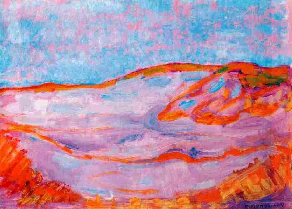 mondrian dune four Art A4 Photo Print