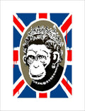 monkey union jack PLUS 35mm white A4 Photo Print