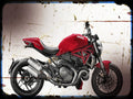 monster 1200  A4 Photo Print Motorbike Vintage Aged
