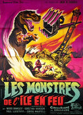 monstres de l ile en feu Advert A4 Photo Print