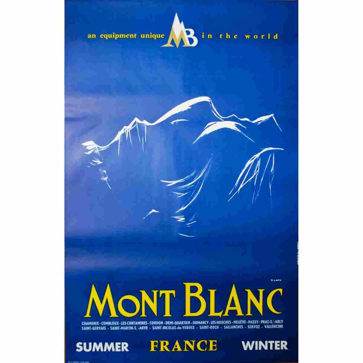 mont blanc chamonix yves laty 1980 2 Advert A4 Photo Print