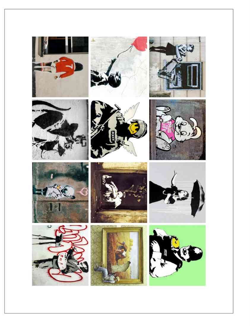 montage atm plus banksy A4 Photo Print