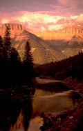 montana river sunset 1980s 1990s A4 Photo Print