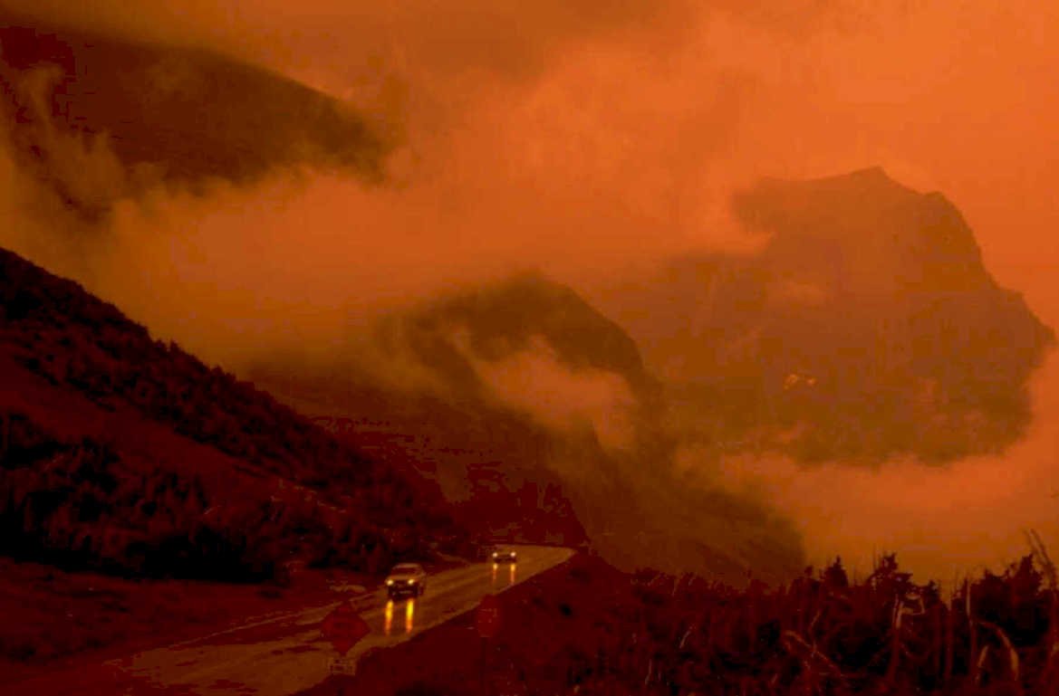 montana wildfire smoke 1980s 1990s A4 Photo Print