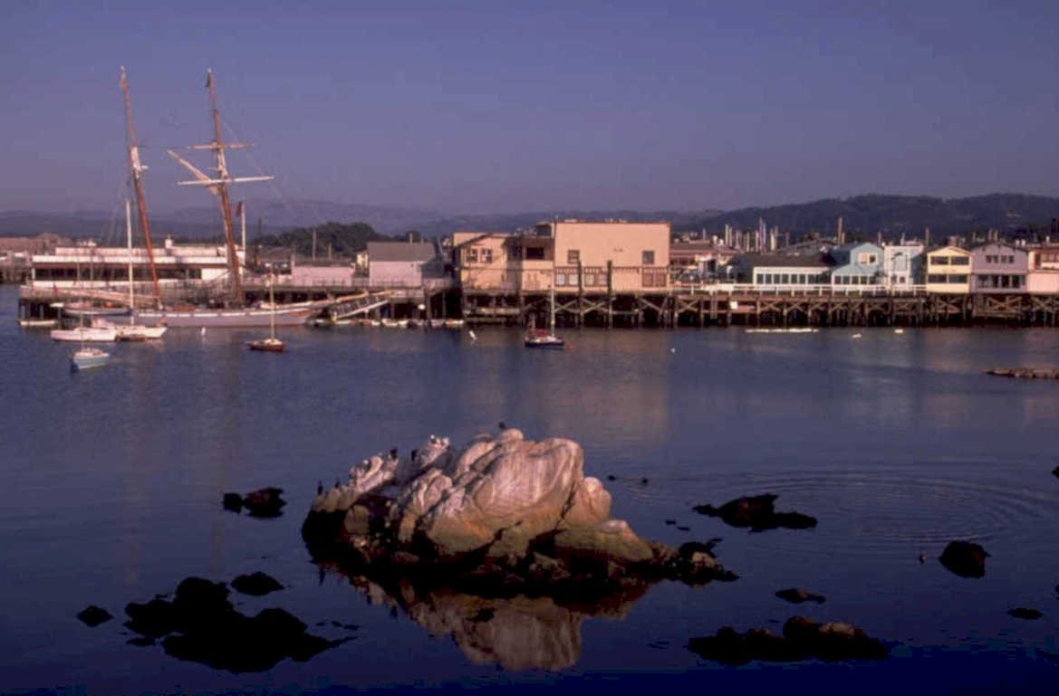 monterey harbor ships 1980s 1990s A4 Photo Print