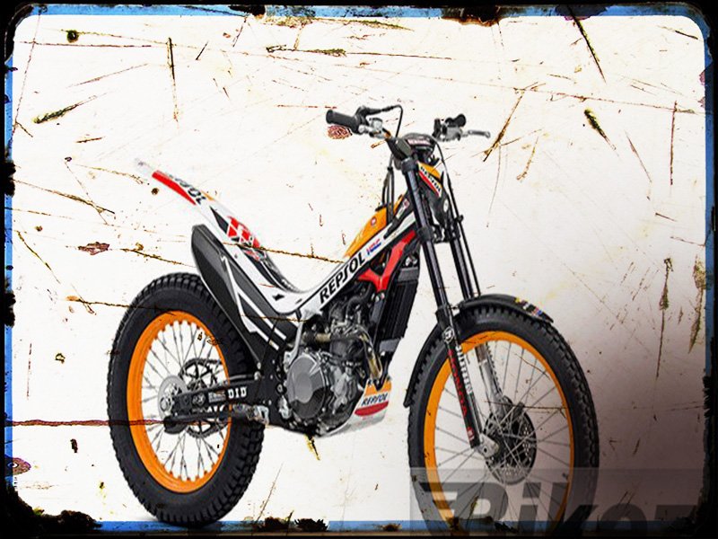 montesa cota 4rt race replica Honda A4 Photo Print Motorbike Vintage Aged