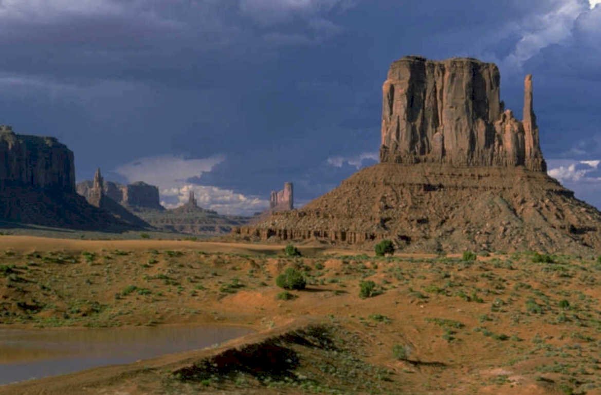 monument valley storm 1980s 1990s A4 Photo Print