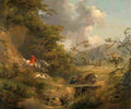 morland Foxhunting in Hilly Country Art A4 Photo Print