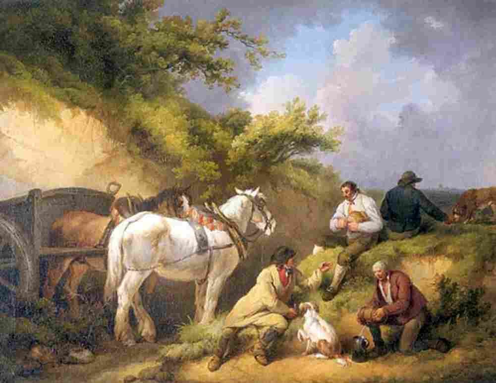 morland The Labourers Luncheon Art A4 Photo Print