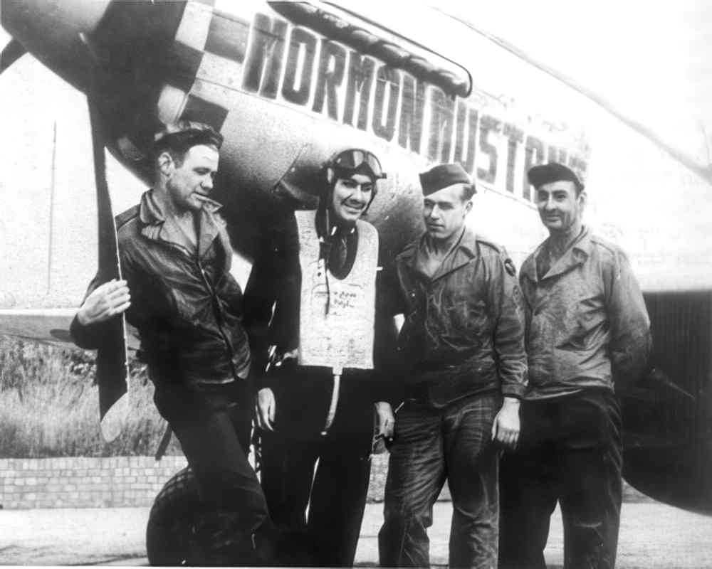 mormon mustang t28 Vintage world war A4 Photo Print
