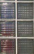 mosaic blue stripes 1980s 1990s A4 Photo Print
