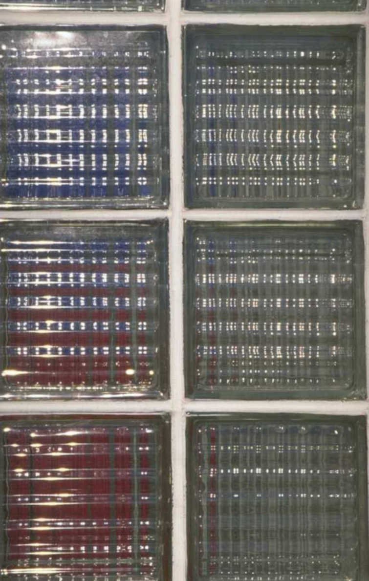 mosaic blue stripes 1980s 1990s A4 Photo Print
