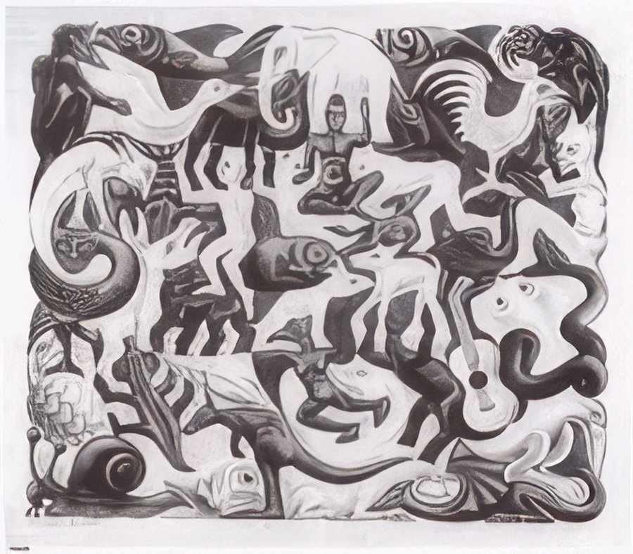 mosaic ii mc escher 1957 A4 Photo Print