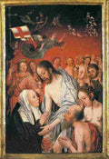 mostaert christ appearing to his mother in limbo Art A4 Photo Print