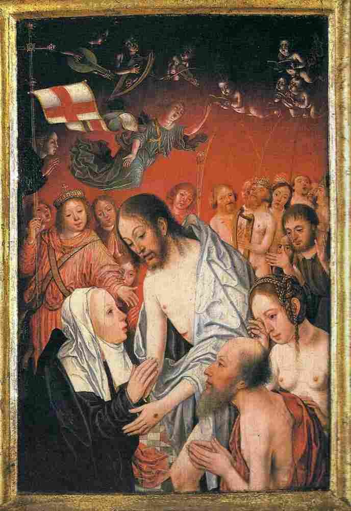 mostaert christ appearing to his mother in limbo Art A4 Photo Print