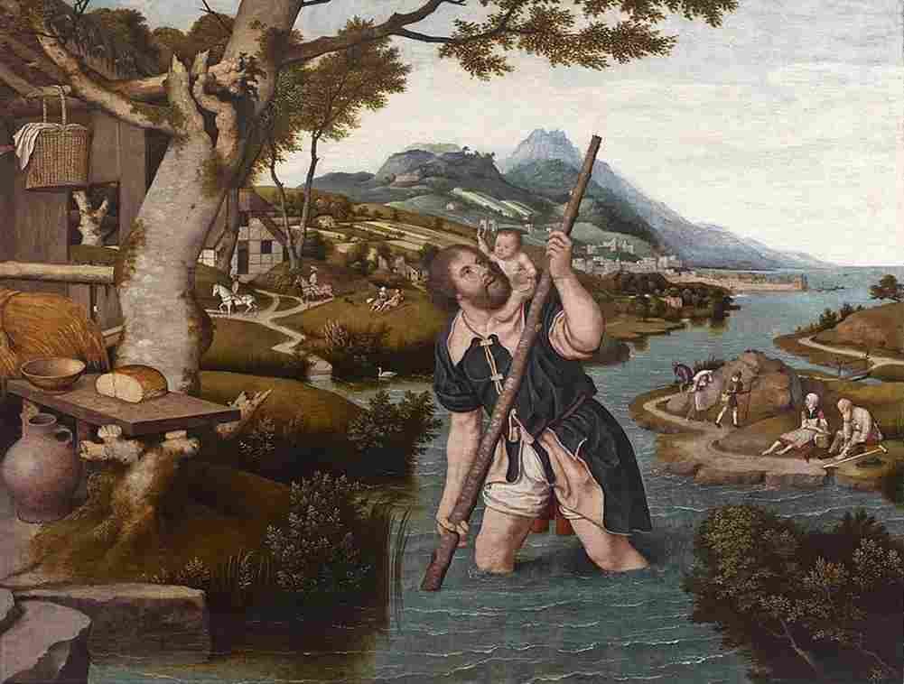 mostaert saint christopher Art A4 Photo Print