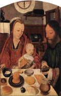 mostaert the holy family at table Art A4 Photo Print
