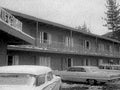 motel blue sedan1980s 1990s A4 Photo Print