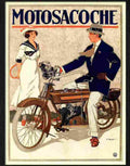 motosacoche tennis motorcycling Advert A4 Photo Print