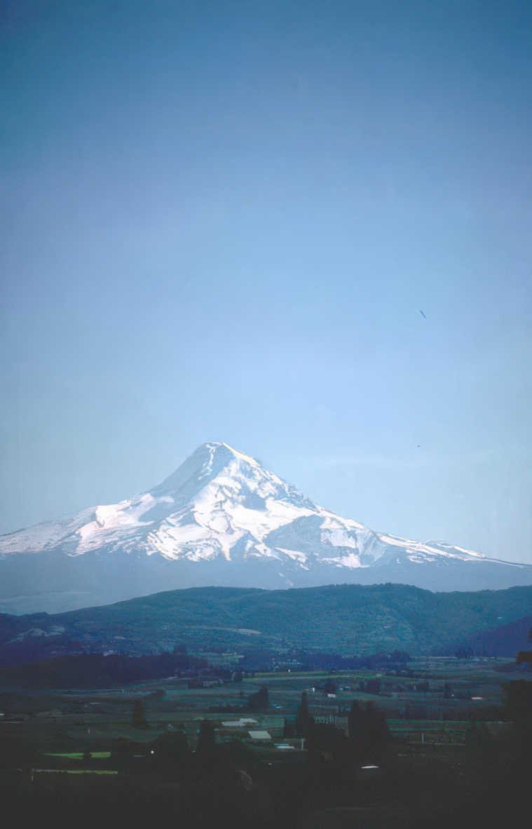 mount hood landscape Vintage A4 Photo Print