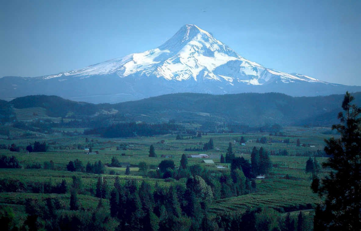 mount hood valley Vintage A4 Photo Print