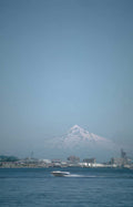 mount rainier speedboat Vintage A4 Photo Print