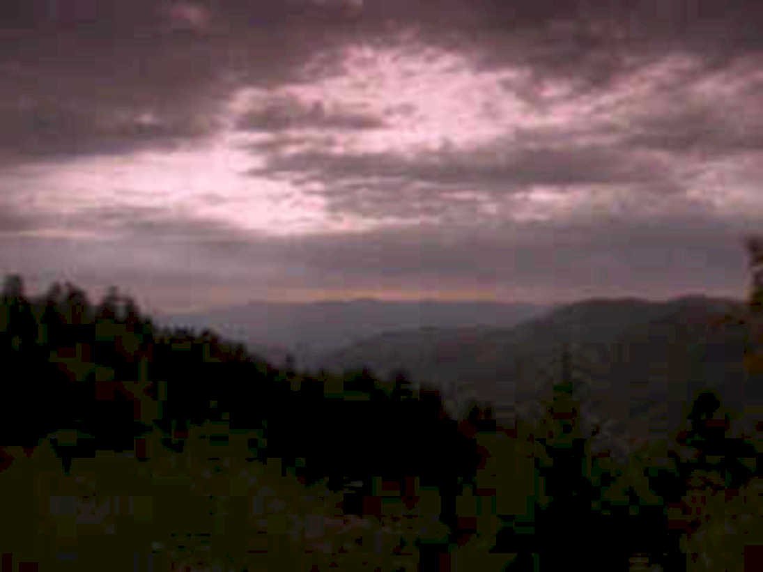 mountain dusk sky1980s 1990s A4 Photo Print