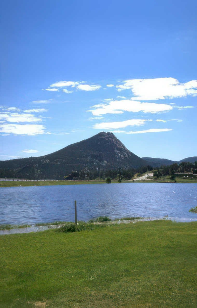 mountain lake ewers Vintage A4 Photo Print