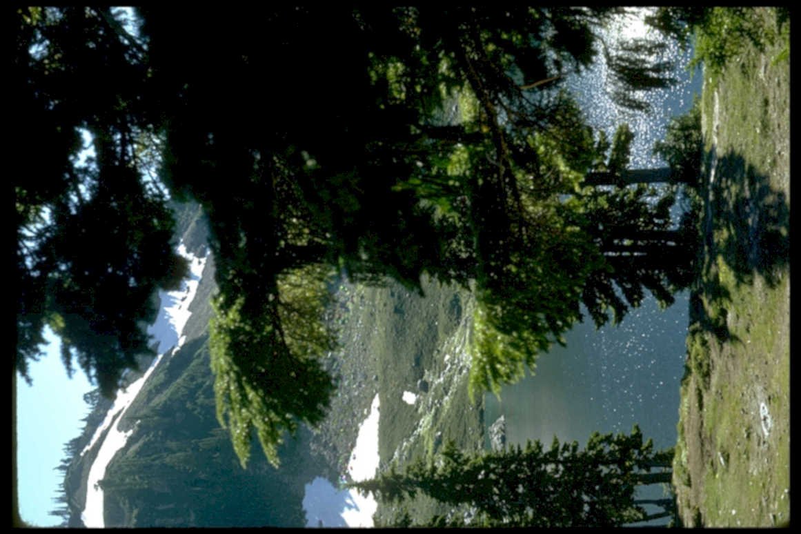mountain lake reflection1980s 1990s A4 Photo Print