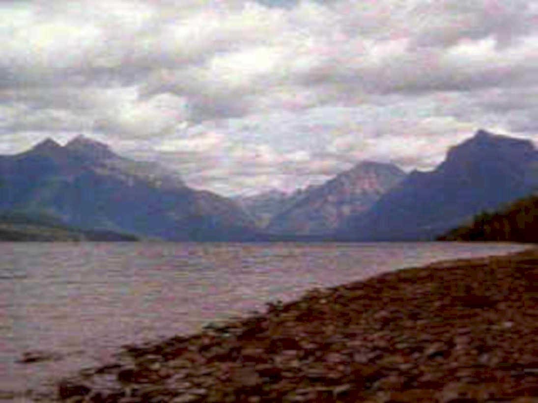 mountain lake rocks1980s 1990s A4 Photo Print