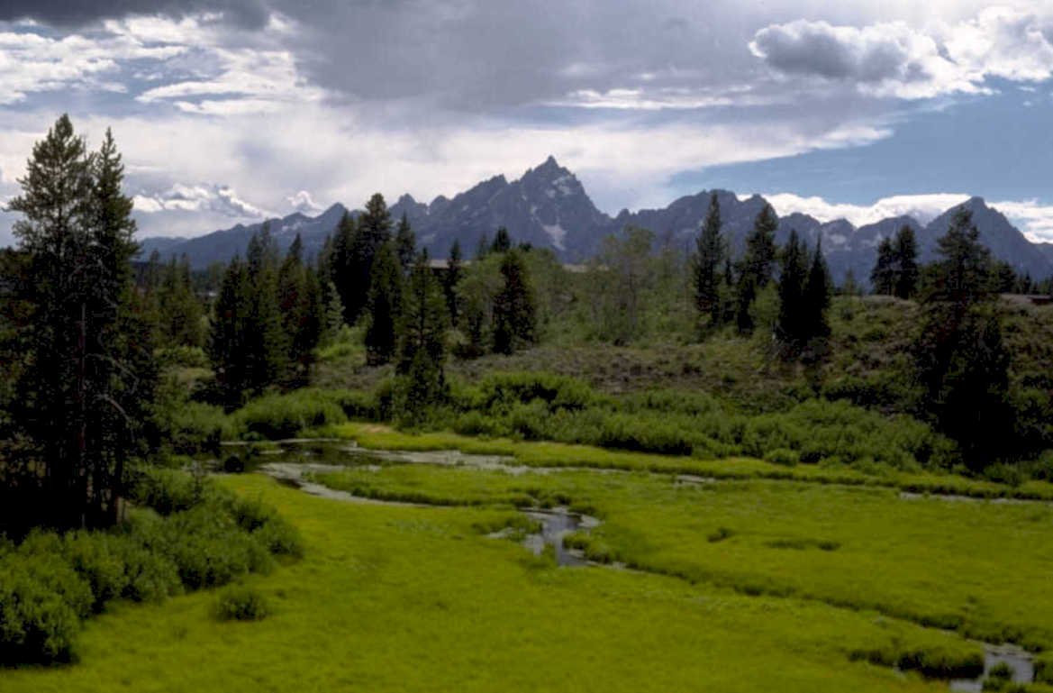 mountain meadow peaks 1980s 1990s A4 Photo Print