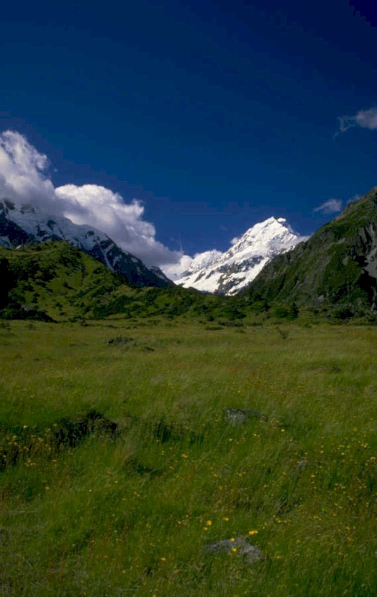 mountain meadow sky 1980s 1990s A4 Photo Print