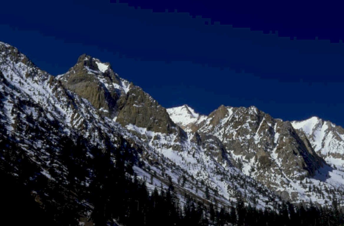 mountain peaks snow 1980s 1990s A4 Photo Print