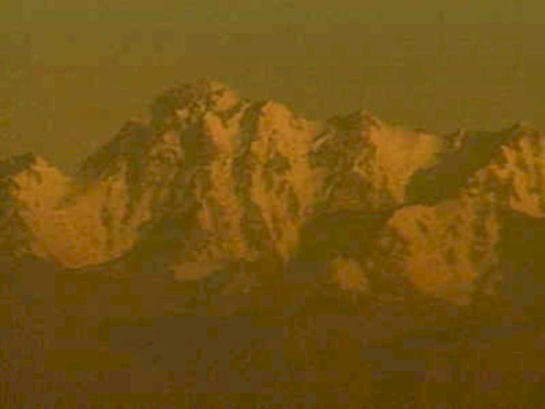 mountain range sunset 21980s 1990s A4 Photo Print