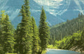 mountain river valley Vintage A4 Photo Print