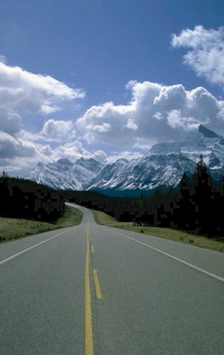 mountain road banff 1 1980s 1990s A4 Photo Print