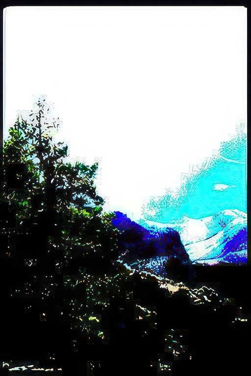 mountain road peaks Vintage A4 Photo Print