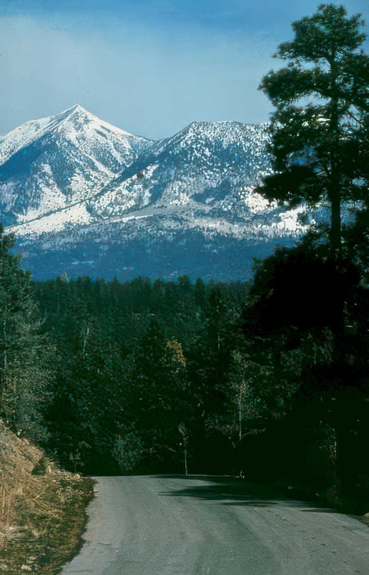 mountain road snow Vintage A4 Photo Print