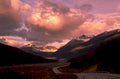 mountain road sunset 1980s 1990s A4 Photo Print