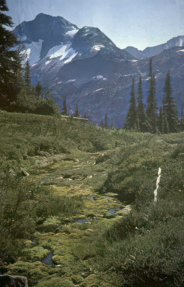 mountain stream glacier Vintage A4 Photo Print