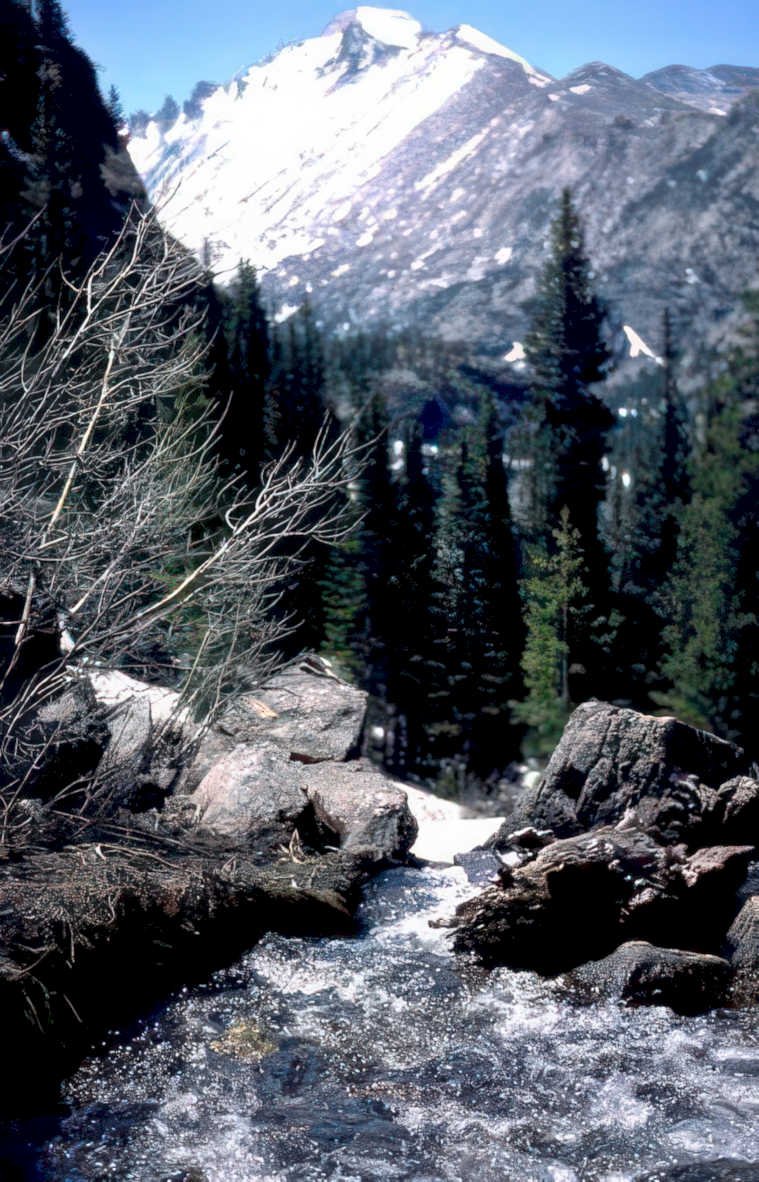 mountain stream rocks 1 Vintage A4 Photo Print