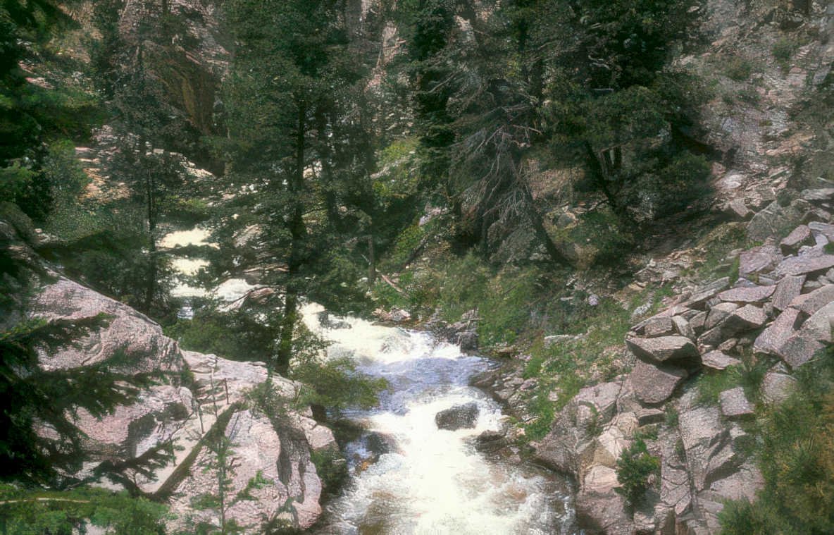mountain stream rocks 4 Vintage A4 Photo Print