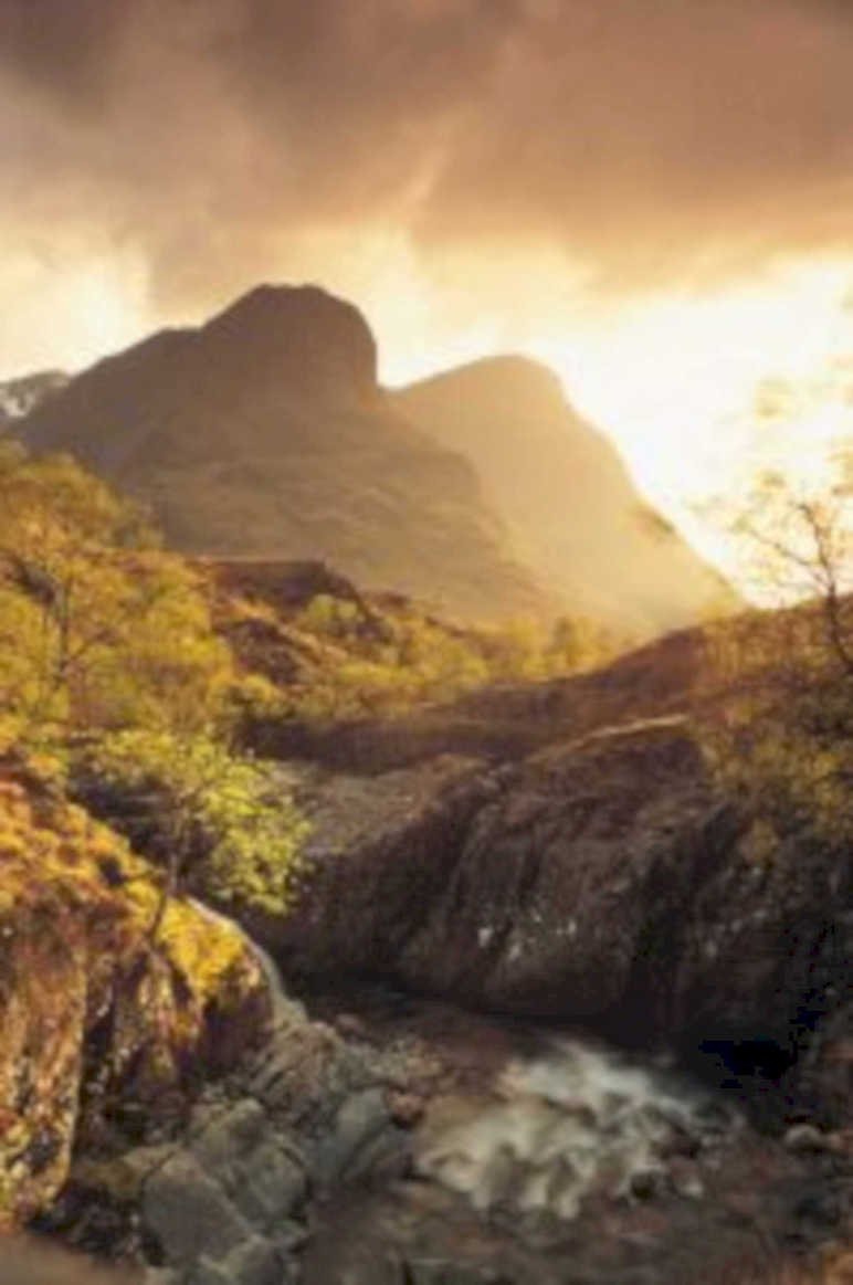 mountain stream waterfall UK GB British A4 Photo Print