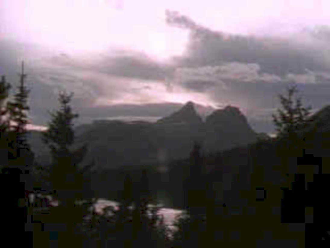 mountain sunset glacier1980s 1990s A4 Photo Print