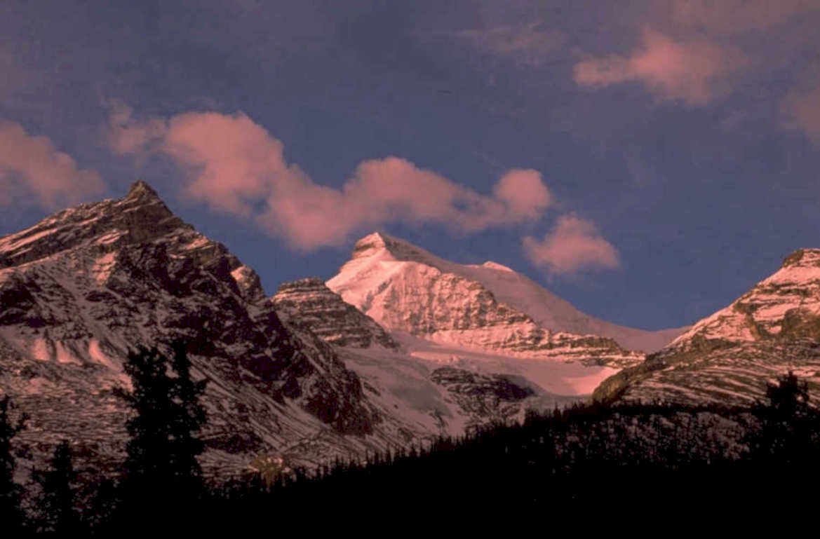 mountain sunset peaks 1980s 1990s A4 Photo Print