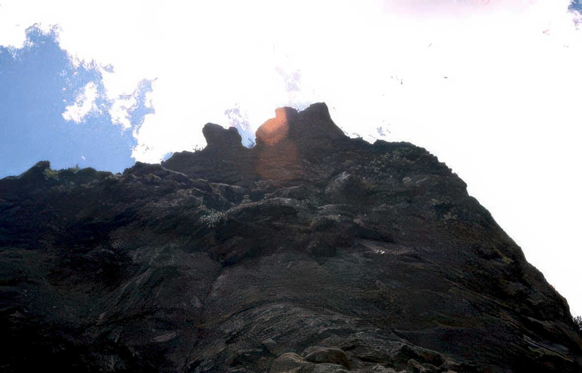 mountain sunset rocks Vintage A4 Photo Print