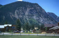 mountain town scape Vintage A4 Photo Print