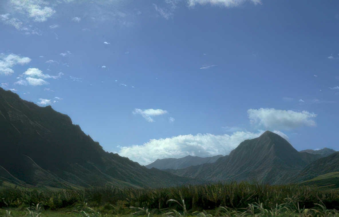 mountain valley sugarcane Vintage A4 Photo Print