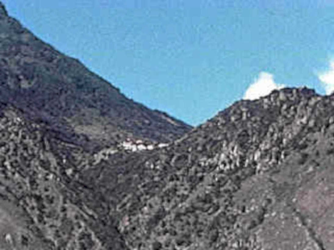 mountain village house1980s 1990s A4 Photo Print